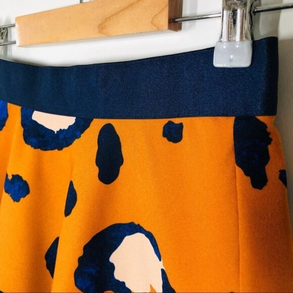 PHILIP Lim for‎ Target Orange & Blue  Leopard Print Skirt Size 2 - Picture 3 of 8